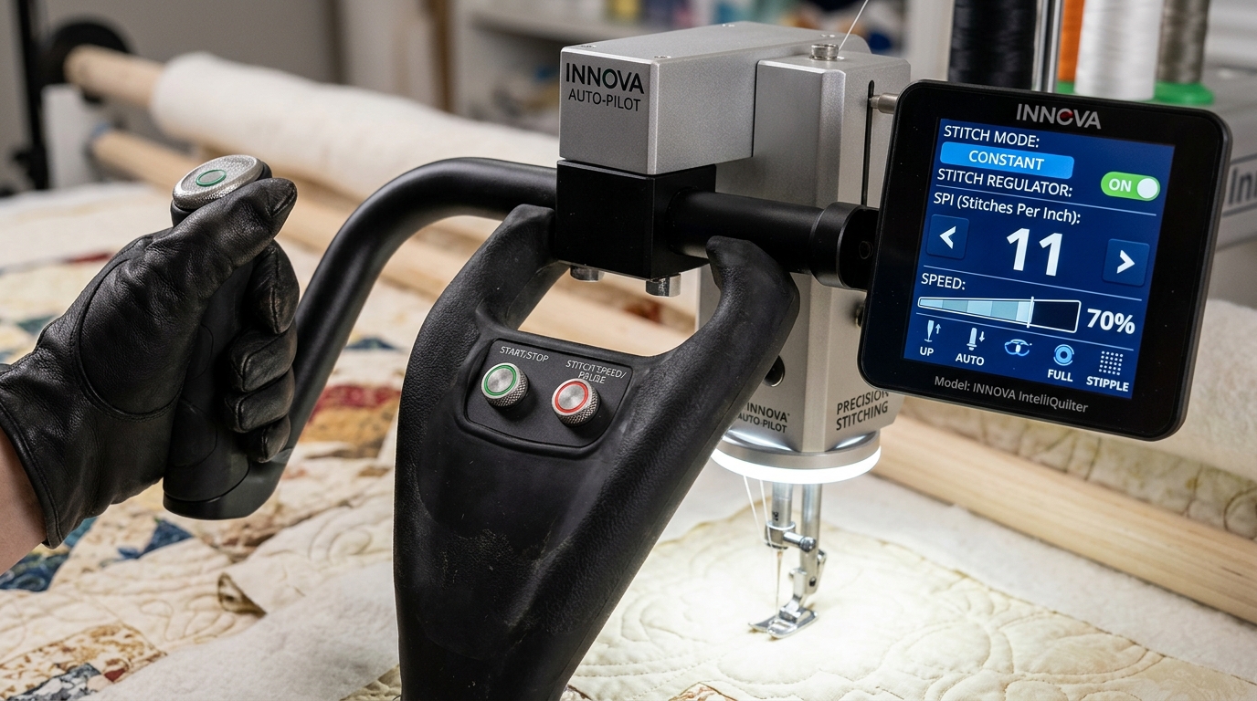 Ergonomic Handi Quilter Handlebars with Touchscreen Controls